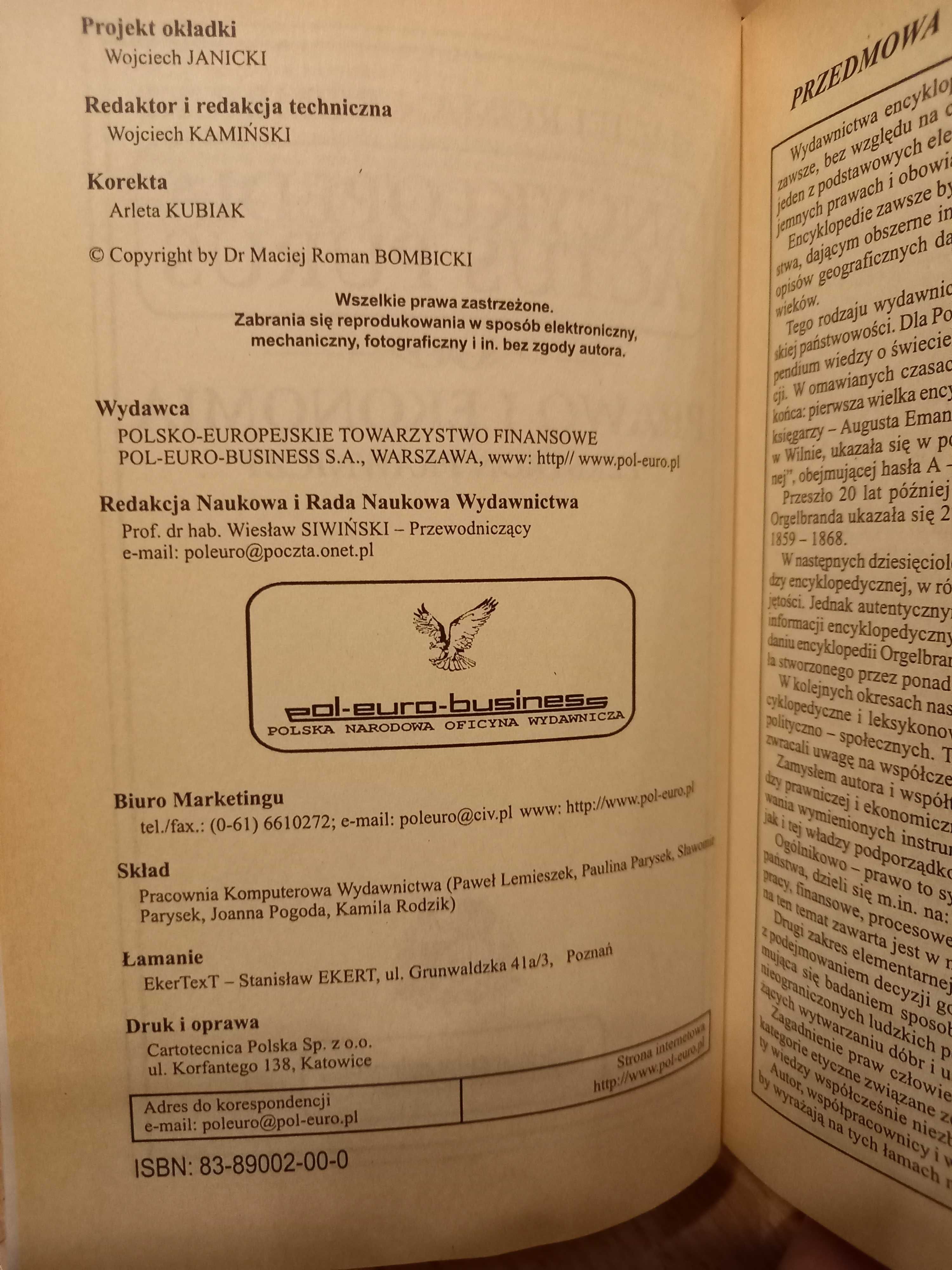 Sprzedam książkę "Prawo i ekonomia" Maciej Roman Bombicki