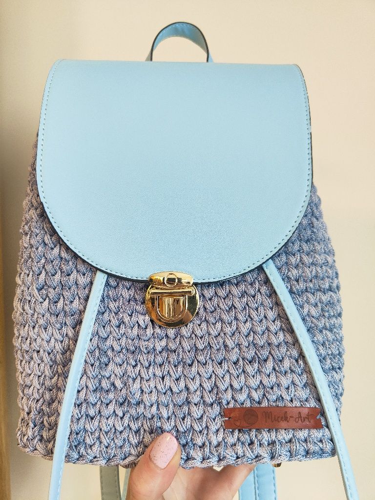 Plecak handmade baby blue