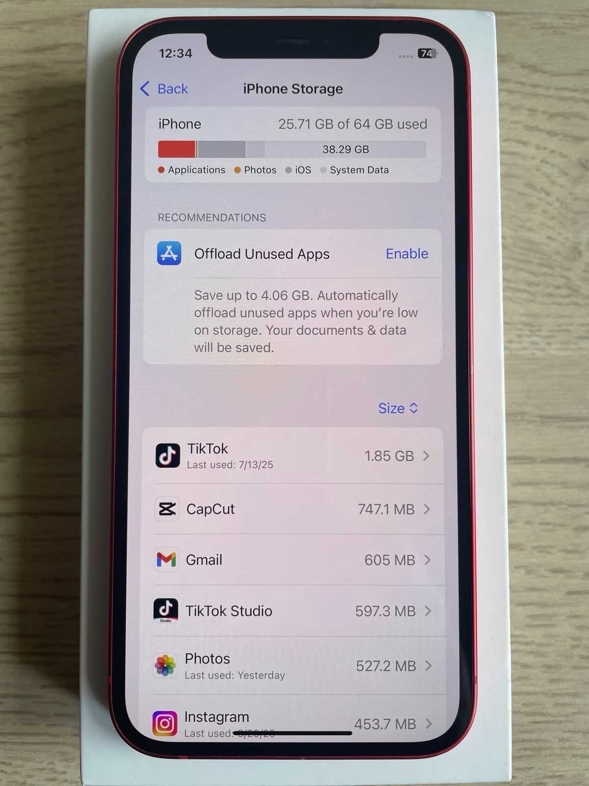 Apple Iphone 12 100% Czerwony