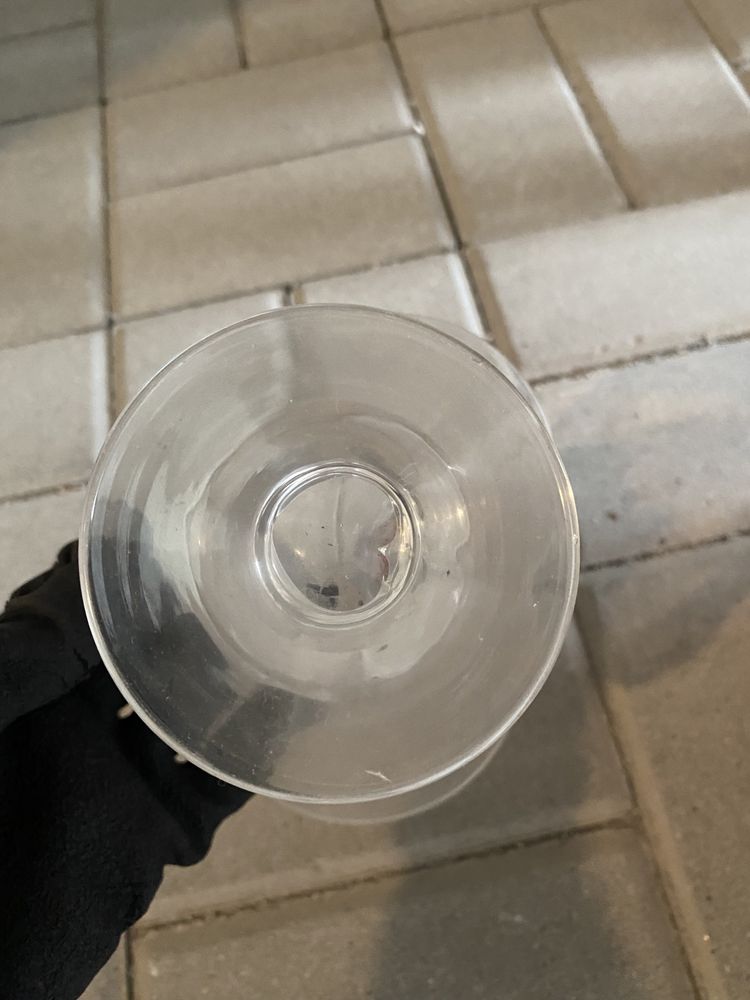 Szklany wazon w kształcie serca podstawka półmisek prl retro vintage
