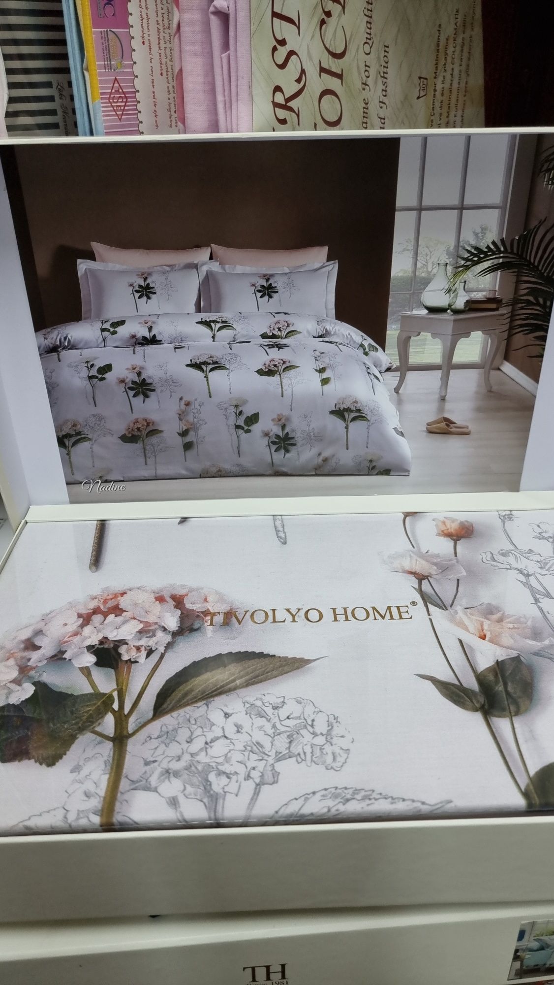 Комплекты постельного белья Tivolyo home делюкс сатин евроразмер