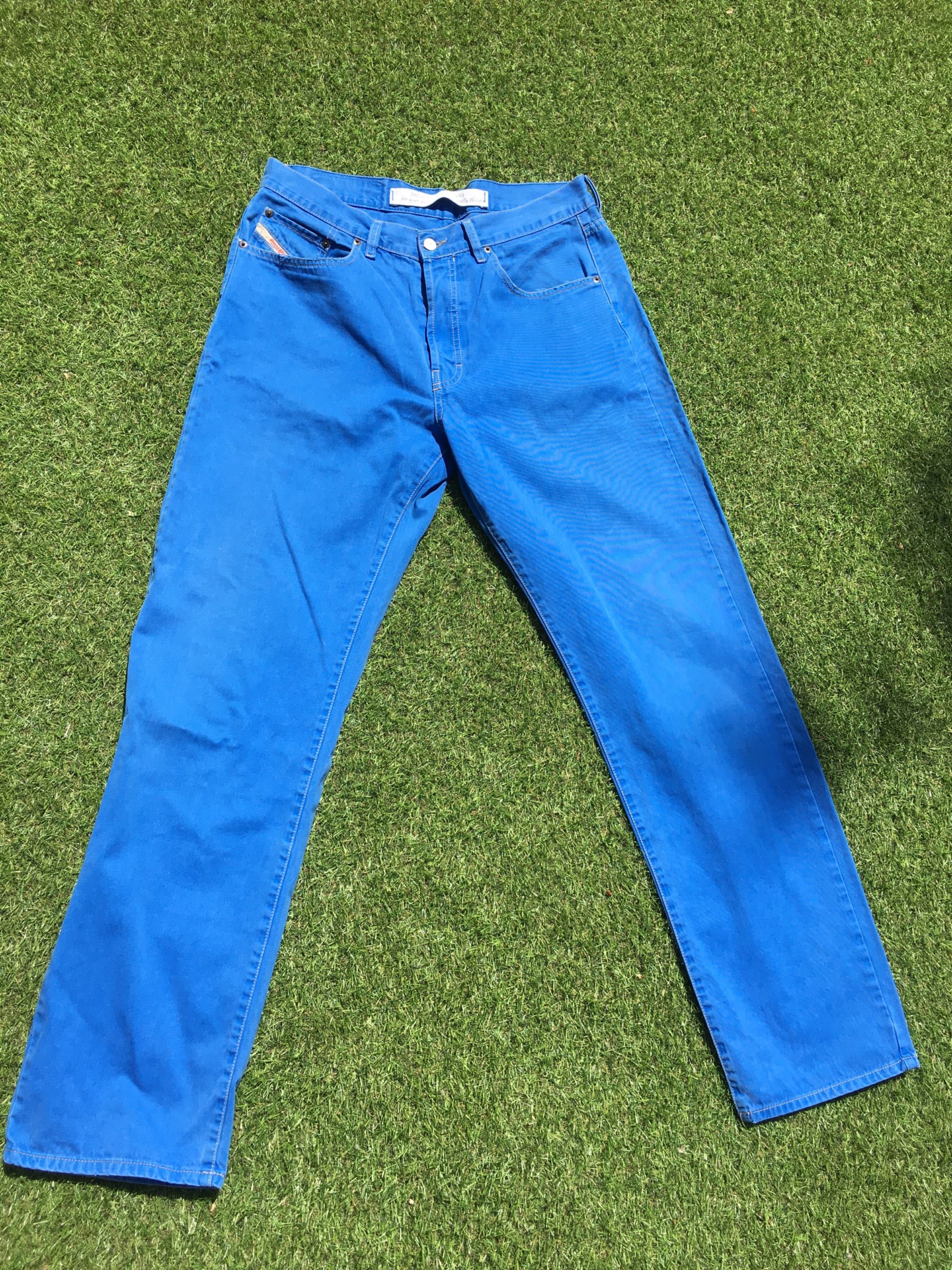 Diesel spodnie męskie bawełna niebieskie rozm. 36
