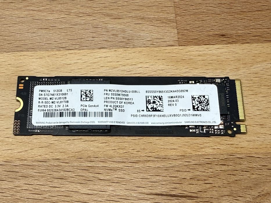 Dysk SSD Samsung 512GB PM9C1a NVME