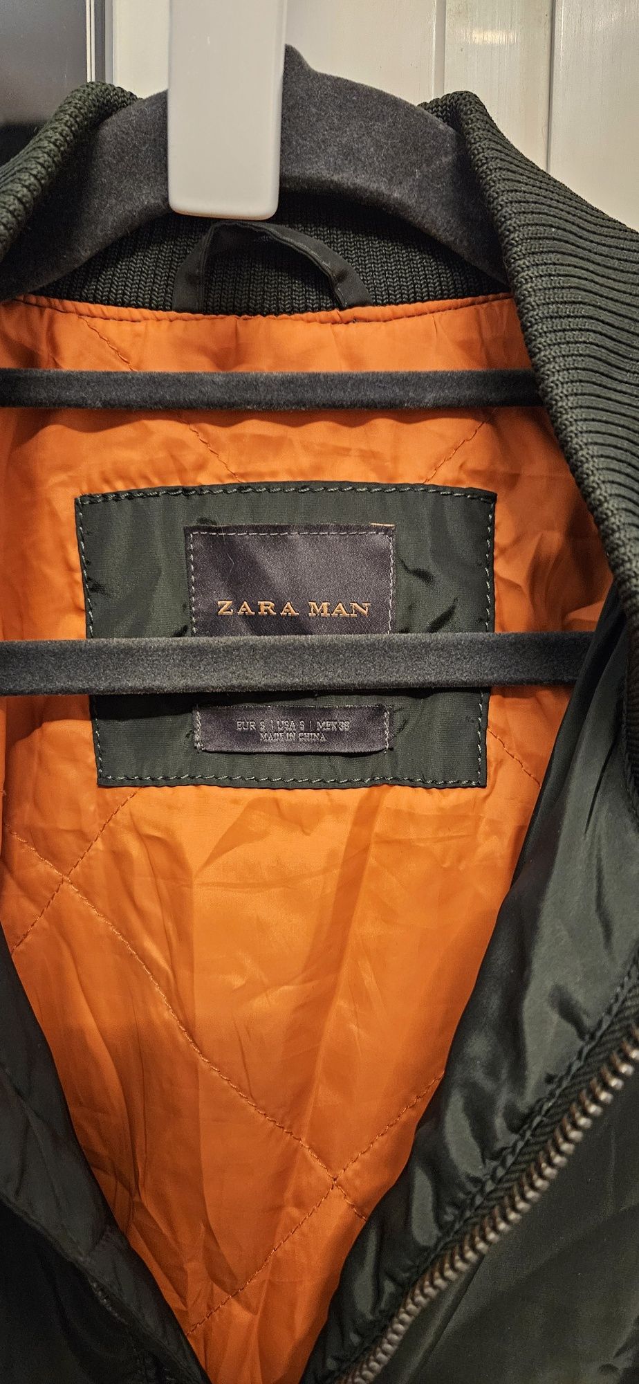 Kurtka Męska Młodzieżowa Zara man Zielona Modna Elegancka