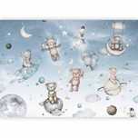 Fototapeta "PREMIUM" (Bimago) MISIE I PINGWINY W KOSMOSIE (450x315 cm)