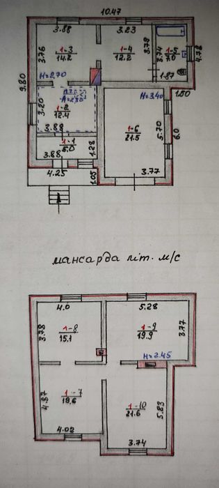 Новий двоповерховий цегляний будинок.4 кімнати.Гараж.10 соток землі