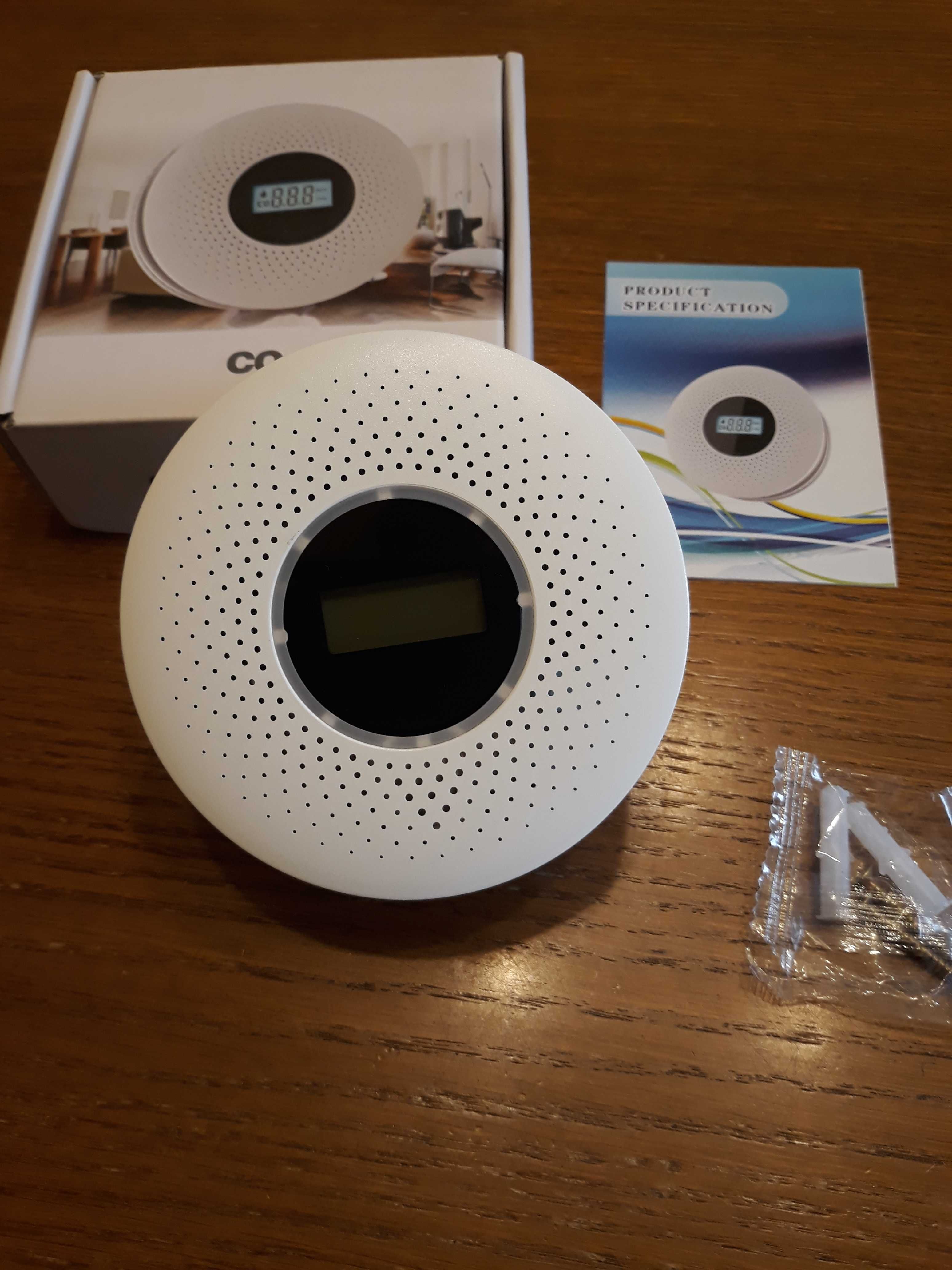 Czujnik Czadu Tlenku Węgla Dymu Detektor Sensor LCD Wykrywacz Alarm