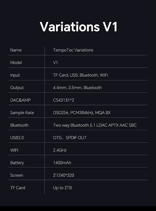 mp3 плеєр hifi dac Bluetooth трансмітер Новий