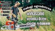 Usługi ogrodnicze, wycinka drzew, koszenie, czyszczenie działek