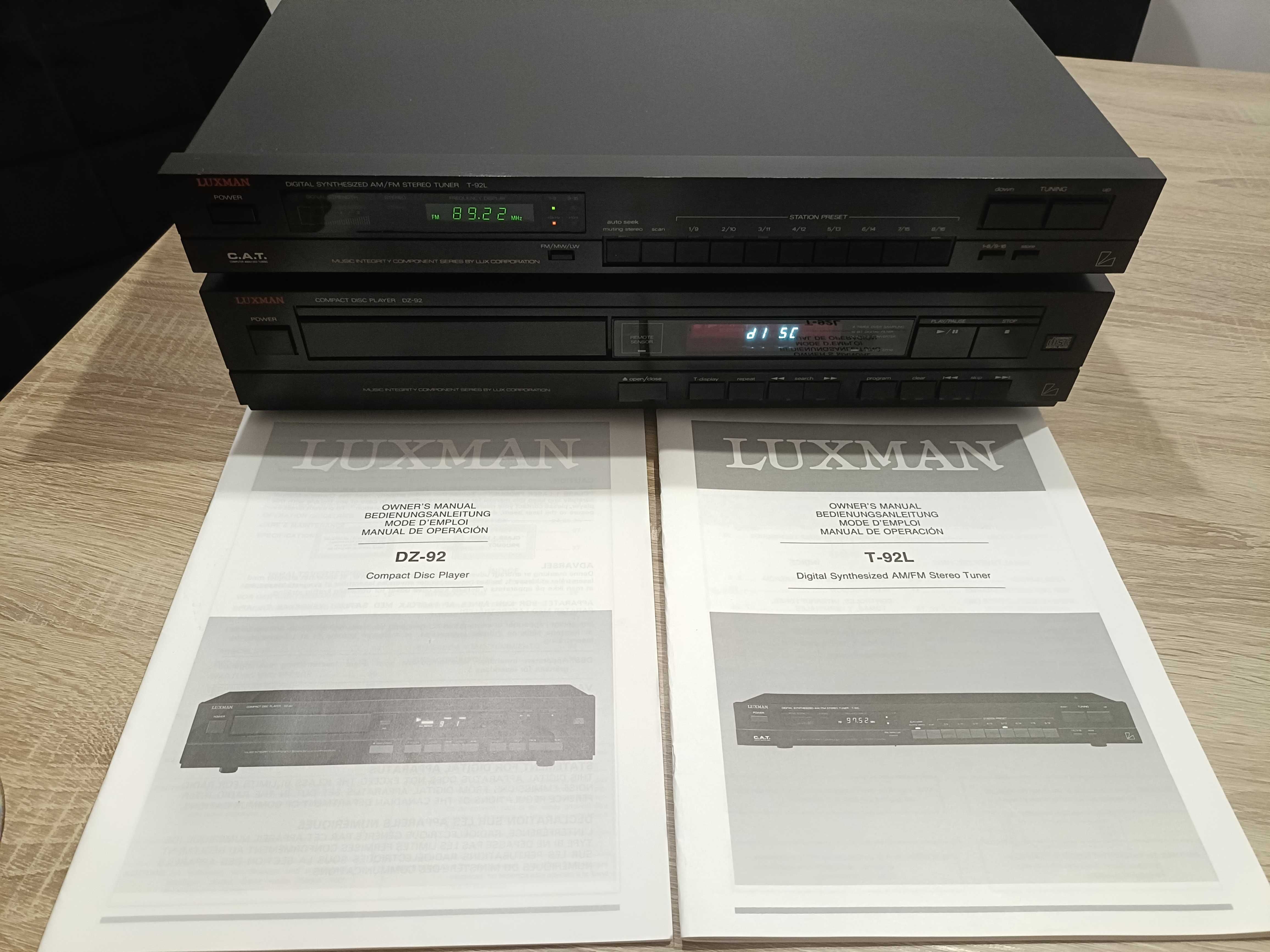 Luxman odtwarzacz cd DZ92 i tuner T92L