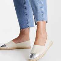 London Rebel Wide Fit - Espadryle w kolorze  ecru