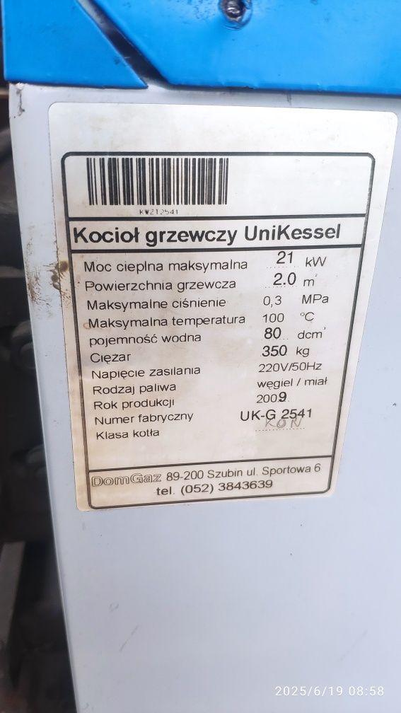 Sprzedam kotlownie. Części do pieca na ekogroszek