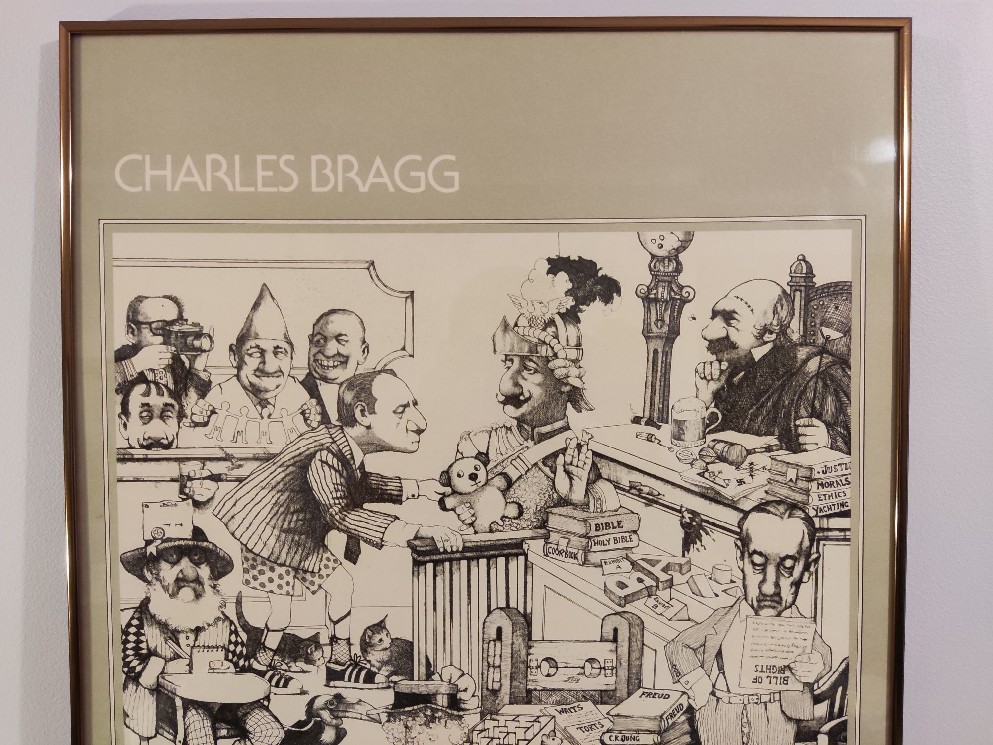 Charles Bragg - Poster antigo emoldurado em moldura de luxo.