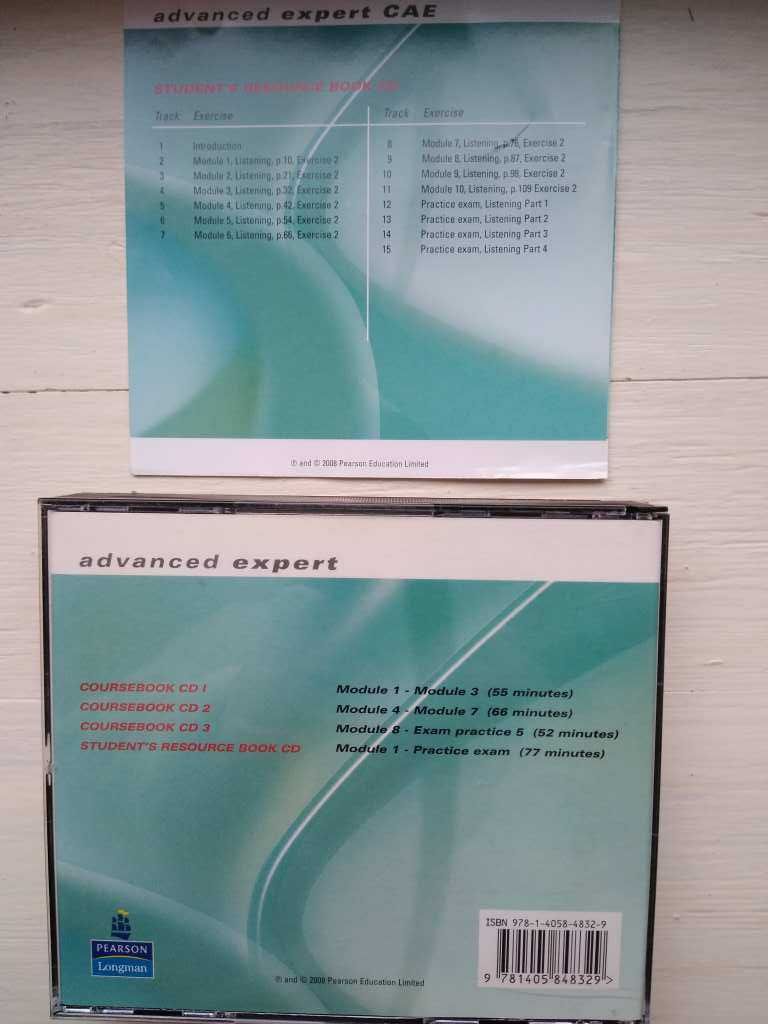 Advanced Expert CAE Coursebook + 4 płyty CD (Teacher's Audio CDs)