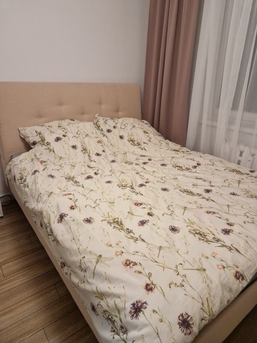 Lozko 160 x 200 cm różowe ikea idanas