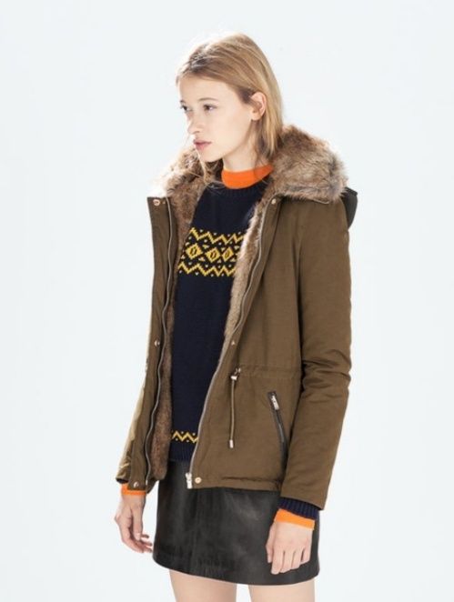 Kurtka damska - parka - Zara Trafaluc