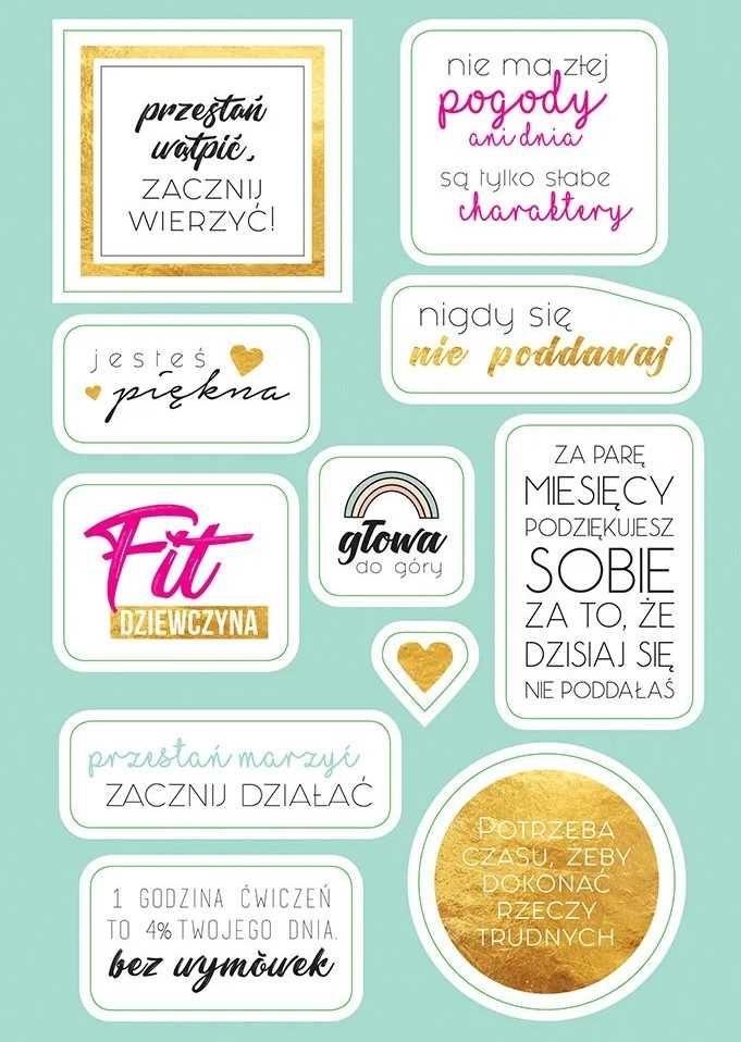 Planer FITNESS, dziennik treningowy kołonotatnik