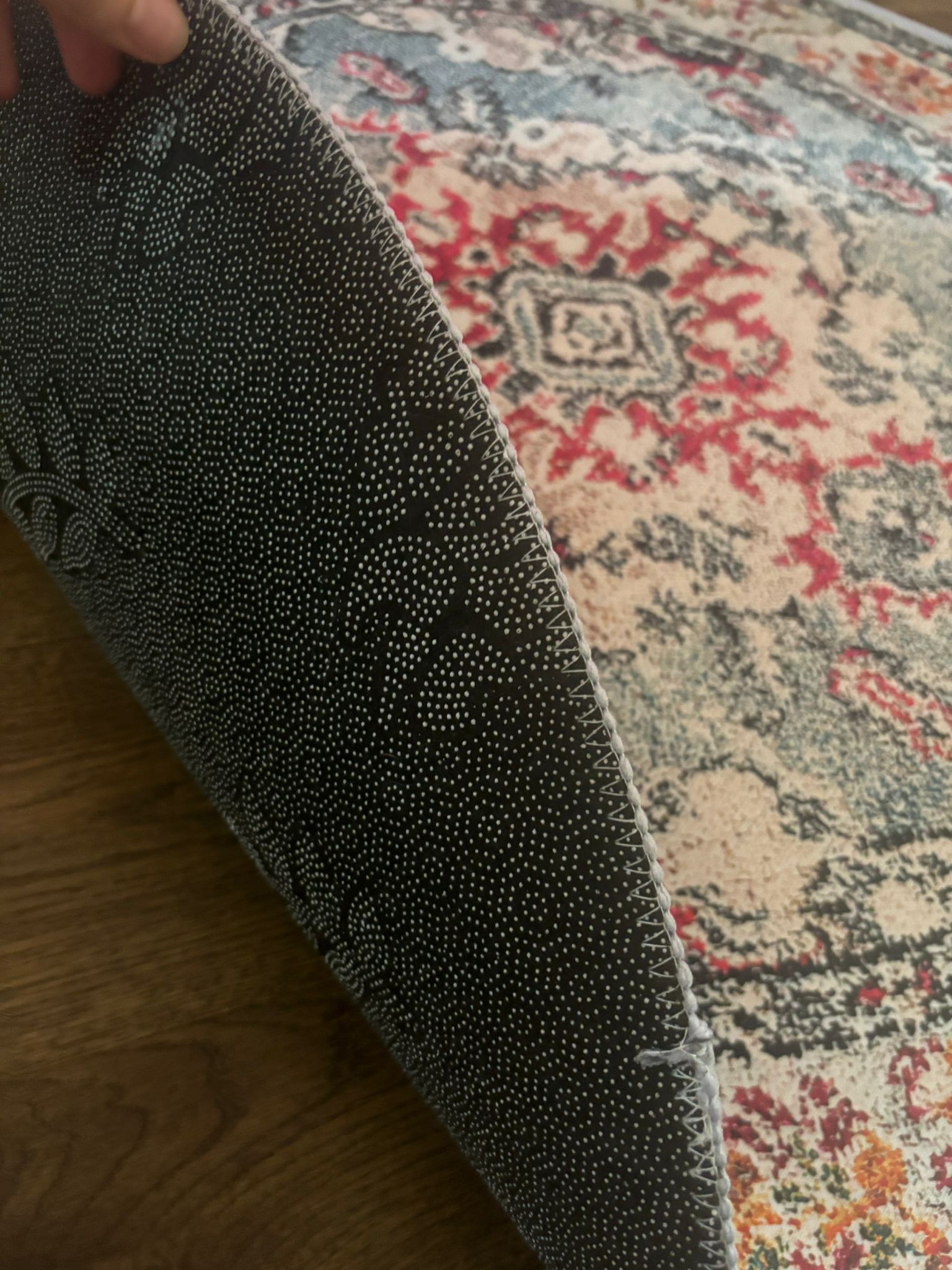 Dywan okrągły do salonu styl retro 120x120 vintage