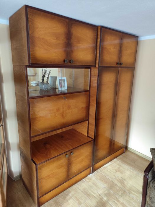 Witryna, szafa, szafka, kredens PIĘKNE MEBLE RETRO-KOMPLET