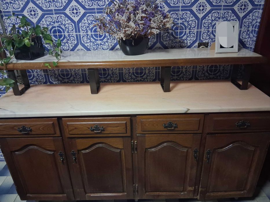 Móvel cozinha com pedra mármore