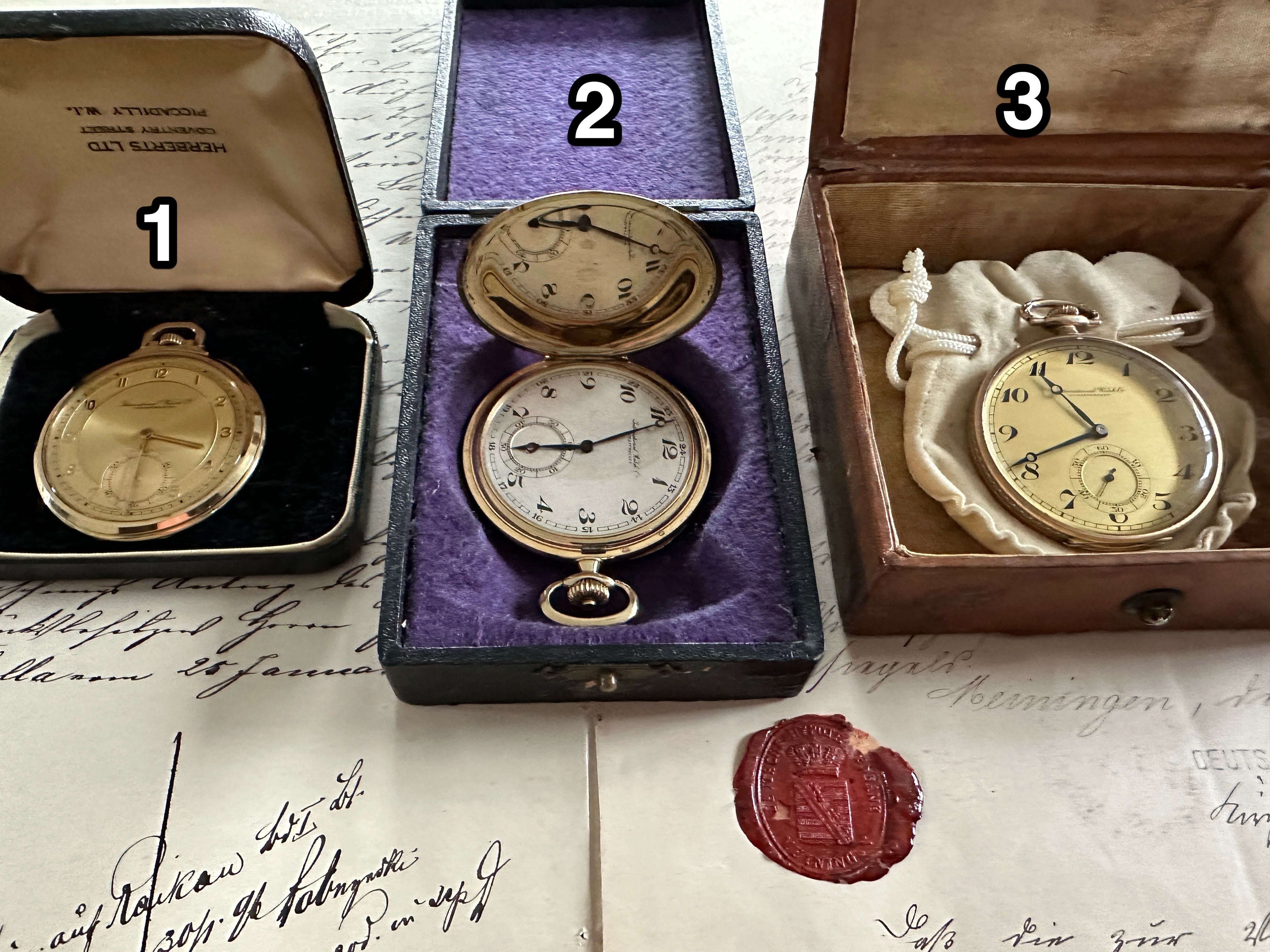 IWC Probus Scafusia Schaffhausen zegarek kieszonkowy, złoty 14K, 1926r