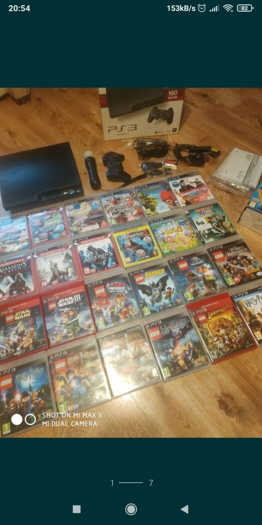 PS3 z grami i kamerką okolo 30 gier