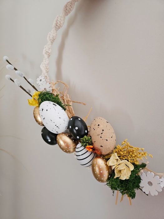 Makrama na kole Wielkanoc