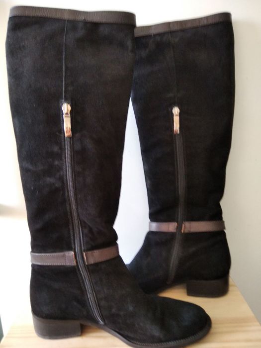 Замшеві чоботи демісезонні Mally Італія натуральна шкіра замша