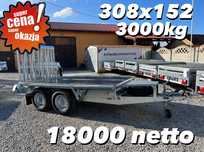 Brenderup MT3080  ‼️Nowa przyczepa laweta 3t do minikoparki 308x152 DOSTAWA‼️