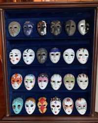 24 x Mascaras de porcelana "Coleção Noites e Faustos de Veneza"