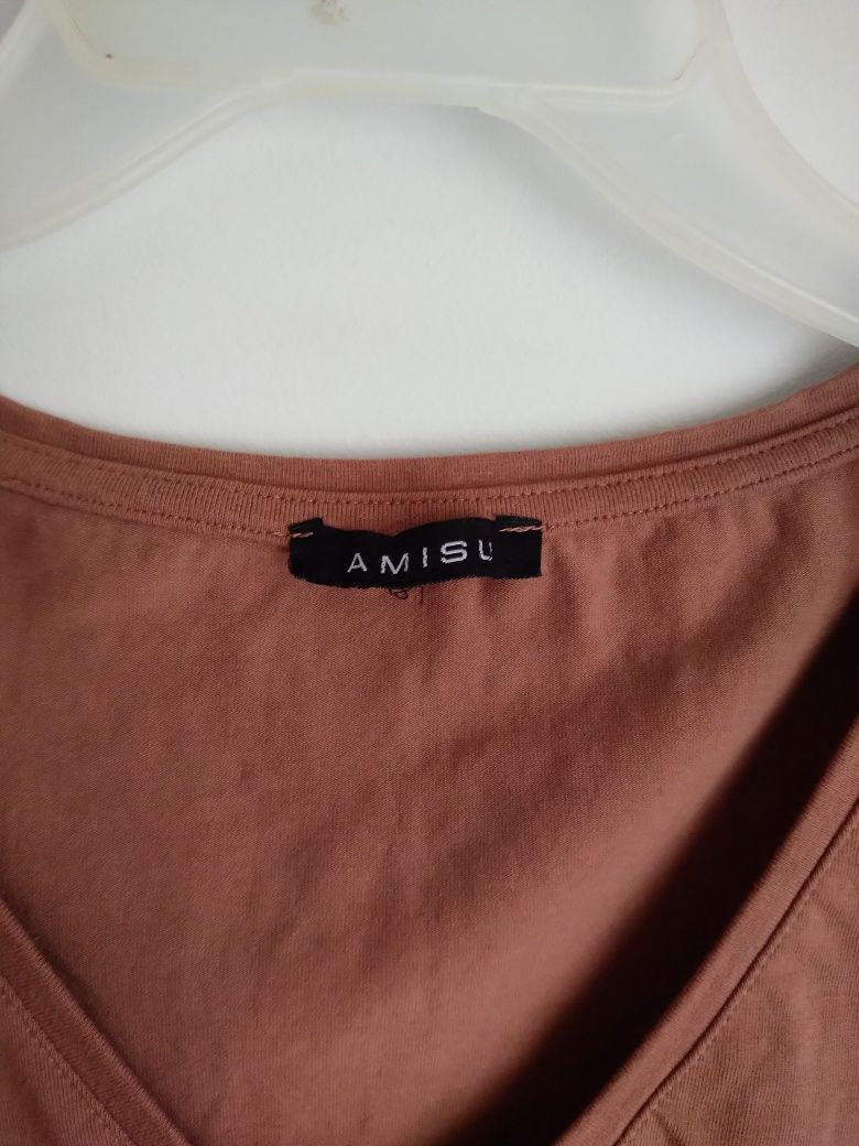 T-shirt damski jasnobrązowy Amisu XXL