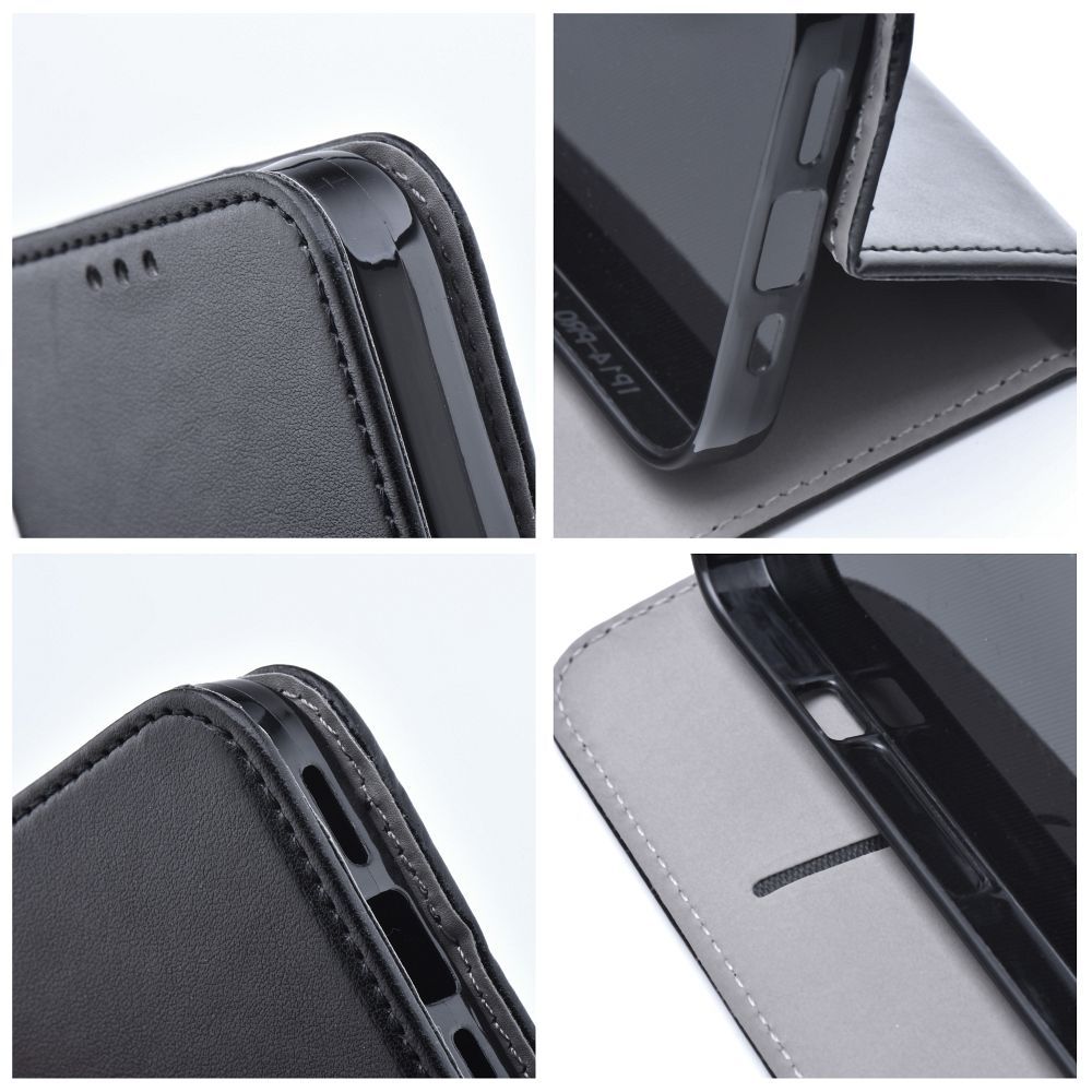 Etui Z Klapką  Magneto  Xiaomi Redmi Note 11 Pro Czarny + Szkło 9H