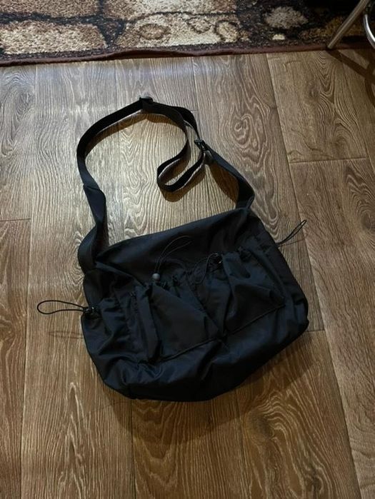 Чорна сумка карго нейлон