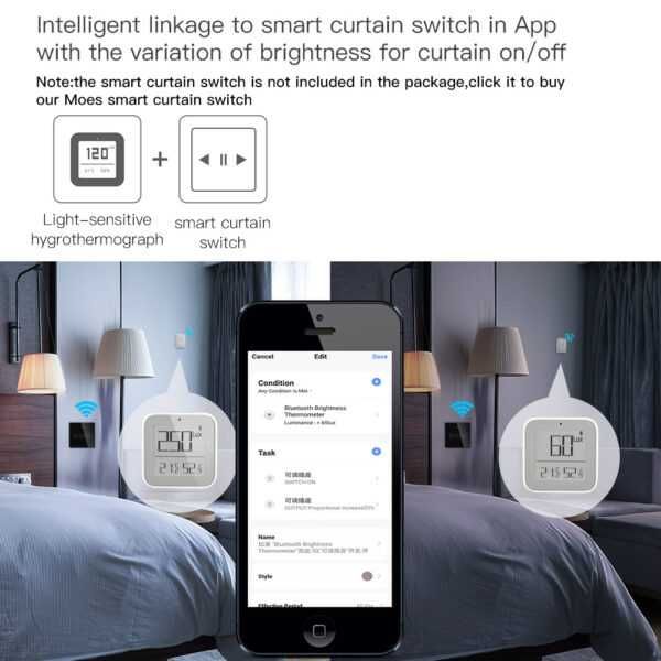 Sensor de Luminosidade/Temperatura / Humidade C/ Display – ZIGBEE