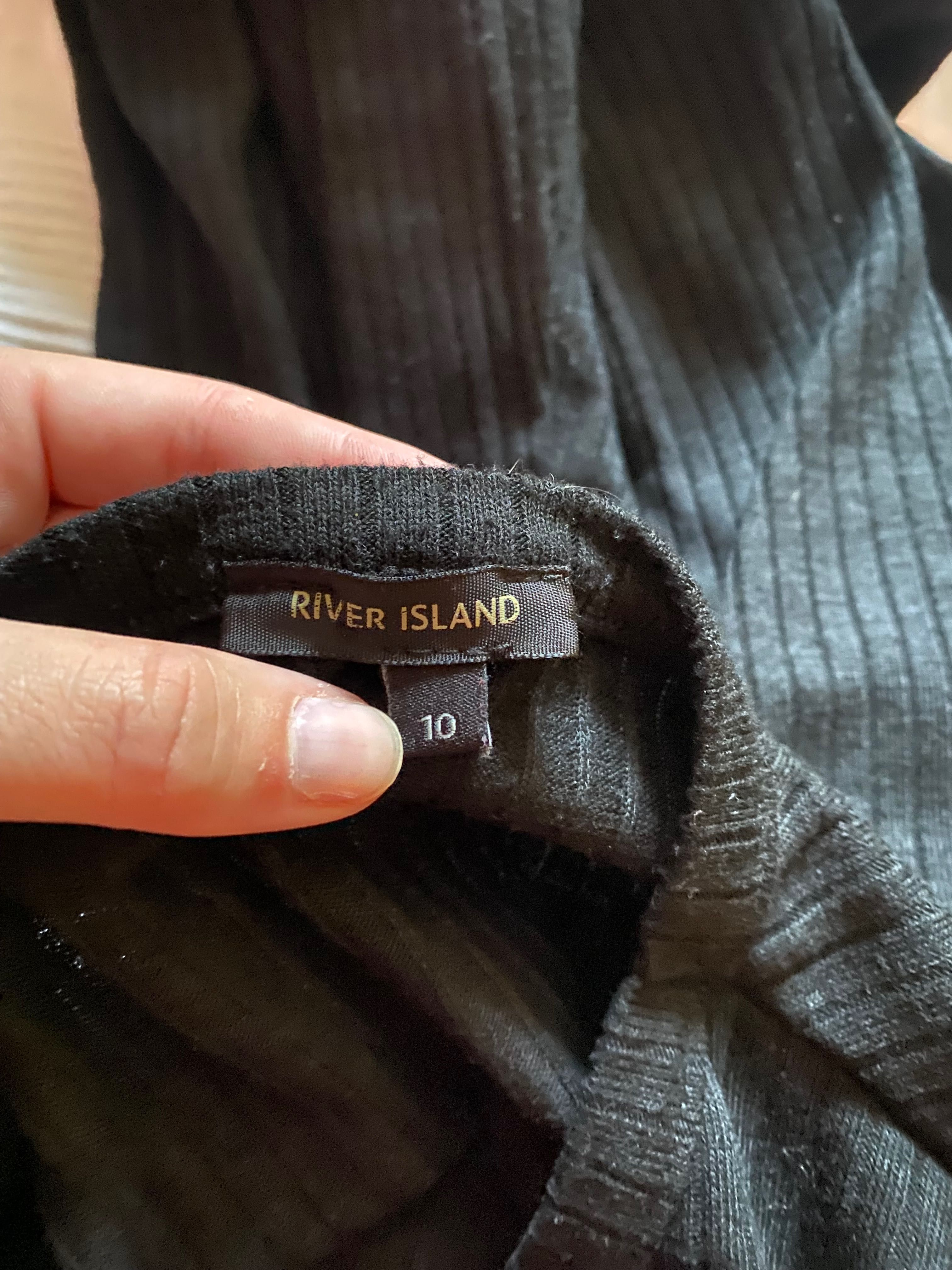 River Island czarna mini sukienka rozmiar 36