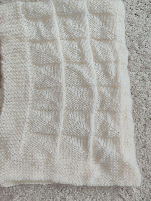 Теплий плед в'язаний, плюшевий