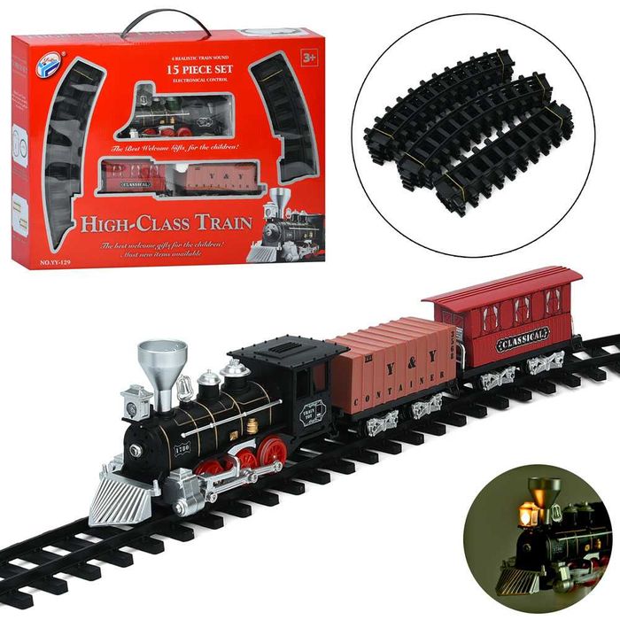 Игрушка детская железная дорога Metr+ YY-129 свет длина 87 см