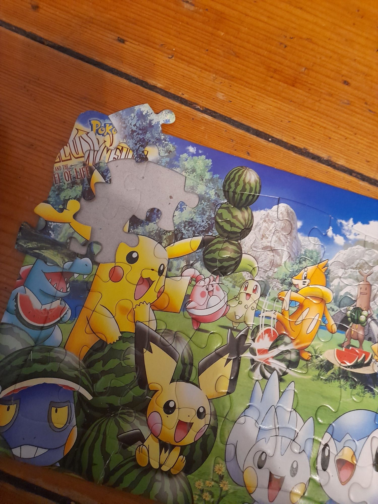 Пазлы Pokémon 40 штук, на подложке 15 шт