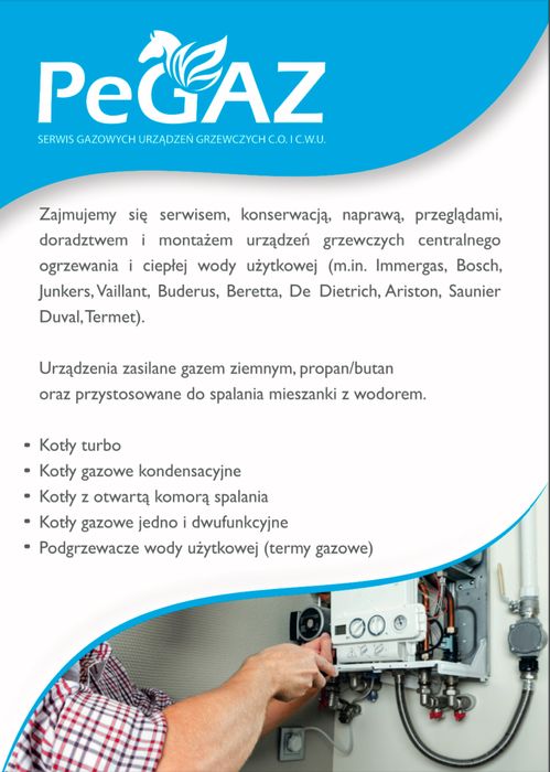 Kotły gazowe - przeglądy - konserwcja - serwis wszyscy producenci.