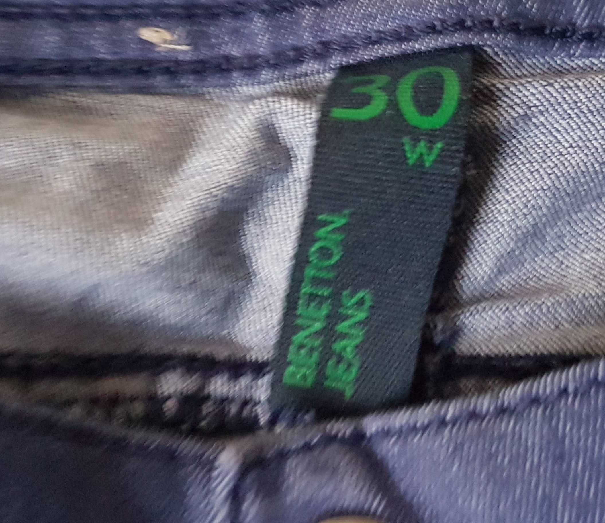 Jeansy skinny spodnie fioletowe Benetton