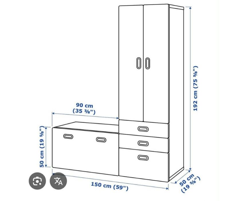Regał, szafa IKEA STUVA FRITIDS, meble, meblościanka do pokoju dla dzi