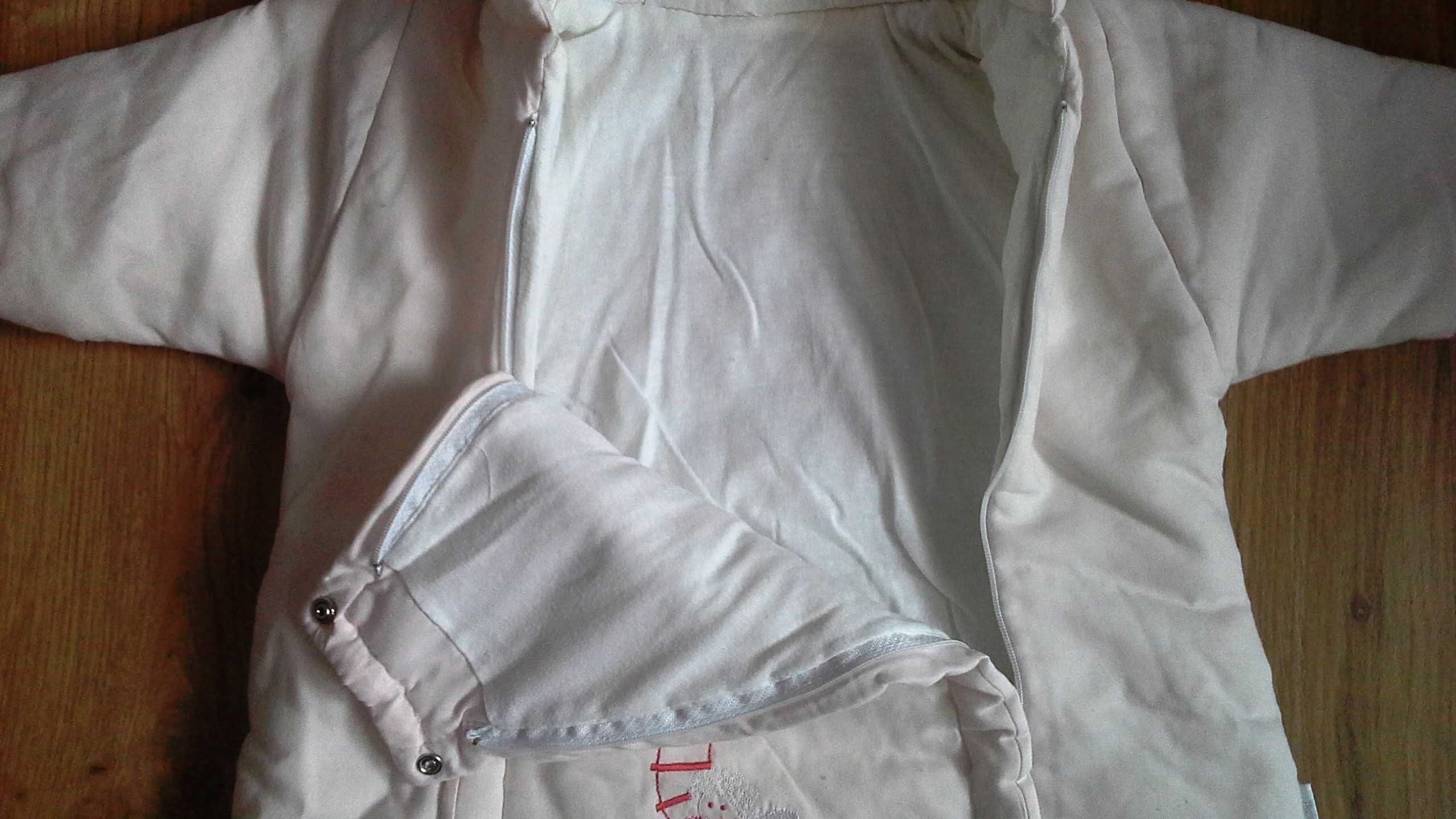 Baby Colibra ocieplany Śpiworek 56-62cm 0-3m aniołki chrzest