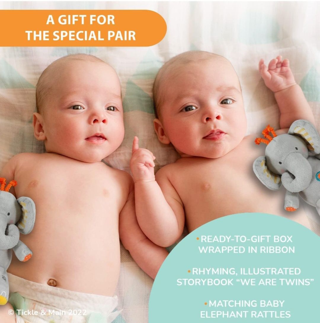 We are Twins — zestaw upominkowy dla bliźniąt dla niemowląt i małych d