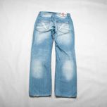 Y2k spodnie jeansowe z haftami wide leg 34us krzyże
