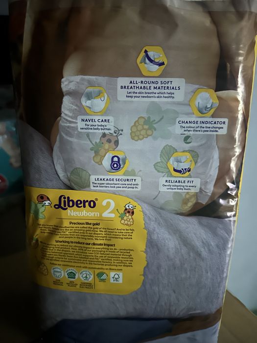Підгузки Libero Newborn 2 розмір  68 шт  500 грн. Пакунок малюка