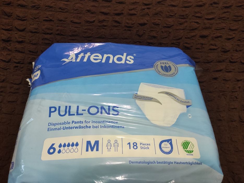 Труси - підгузки. Attends. Розмір "М". 18 одиниць в упаковці.