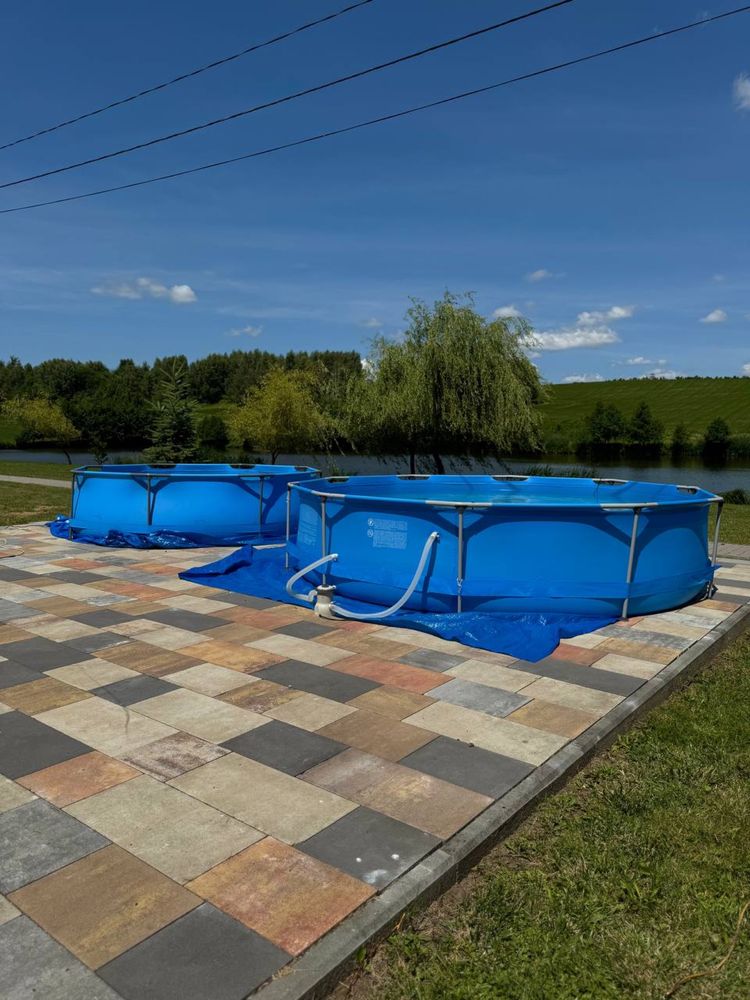 Каркасний круглий басейн Avenli 305×76 см для дітей та дорослих