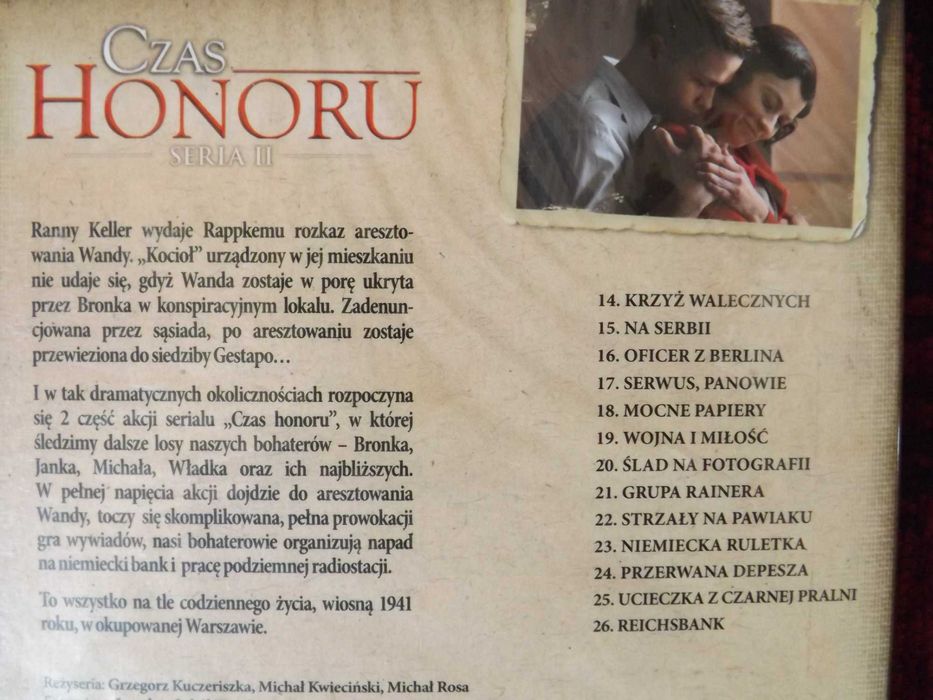 Czas honoru 8 dvd nówka w folii