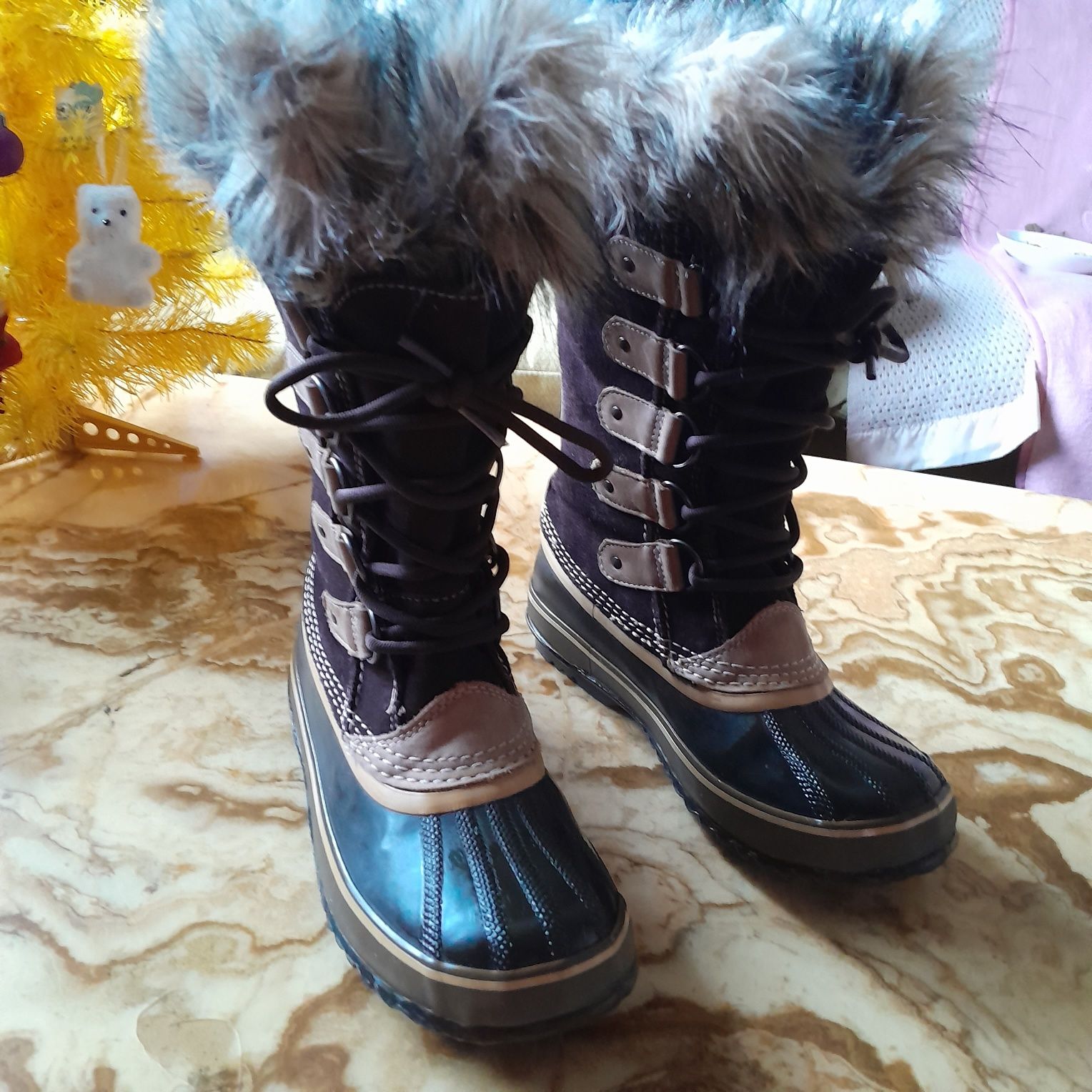 SOREL gore tex  GERMANY женские зимние кожаные сапоги 37-38р ботинки
