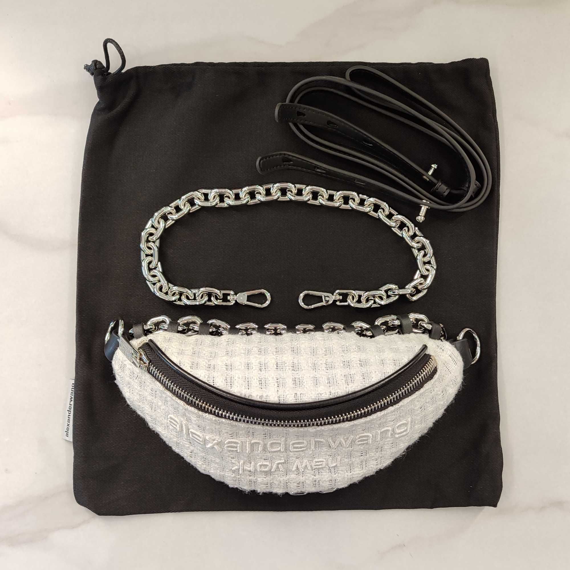 Сумка Alexander Wang Attica Soft Hybrid Fanny Pack White